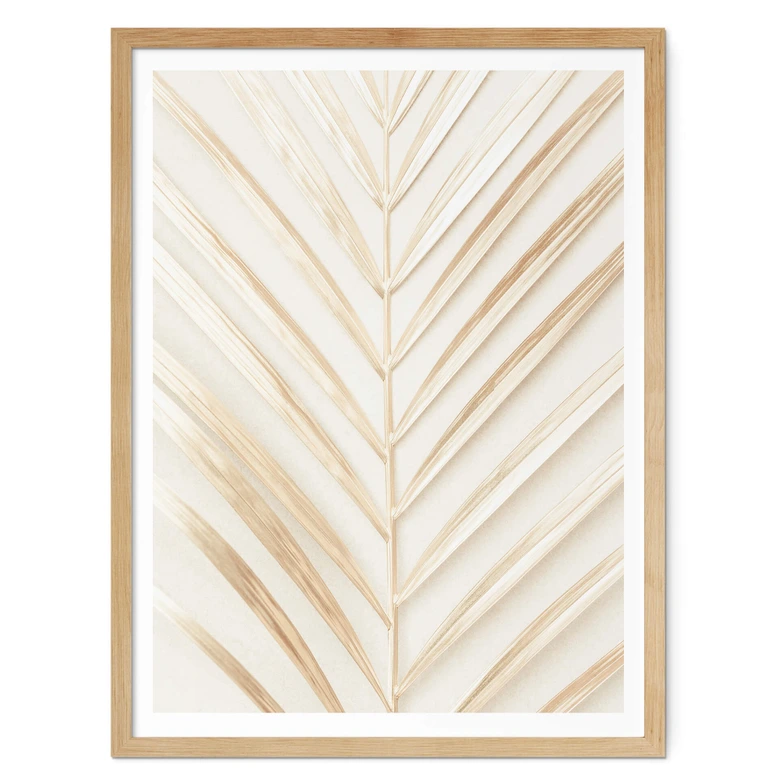 Poster 1X Studio - Goldenes Palmblatt 