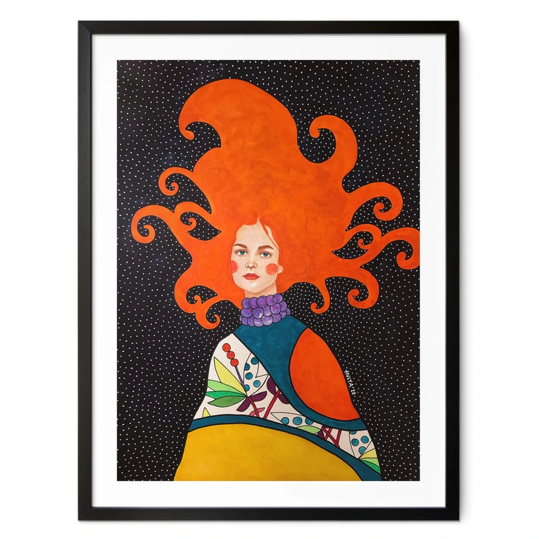 Poster Hülya - Vlammend Haar 