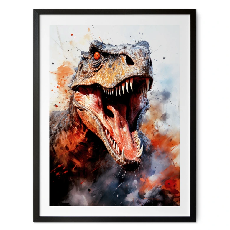 Dinosaurier Poster T-Rex: Das wilde Gesicht der Urzeit - Jaszke 