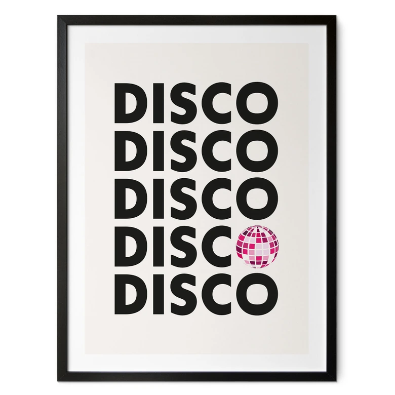 Poster Retro Disco Vibes Typografie - Kerr-Dineen 