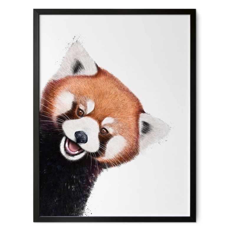 Poster panda rouge - Korenkova 