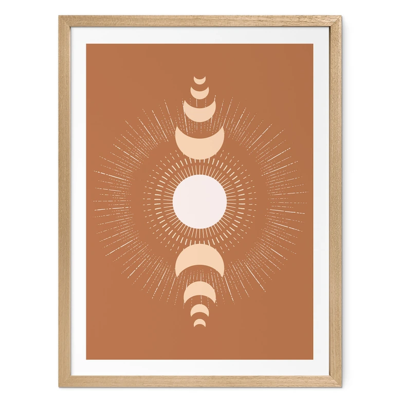 Poster Mondzyklen - Sonne und Mond im Einklang - KsanaKalpa 