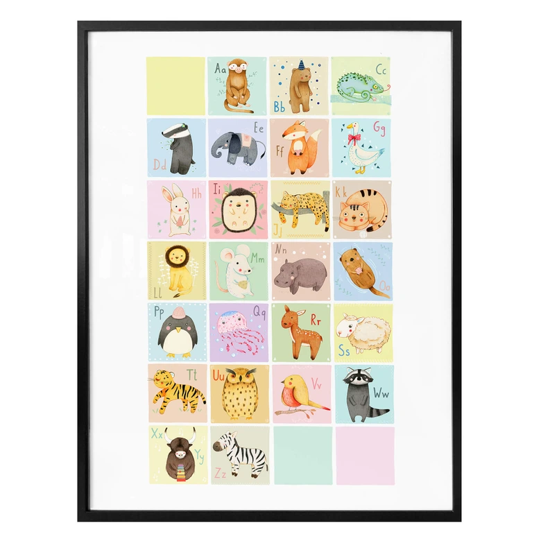 Poster Loske - Tierisches Alphabet 