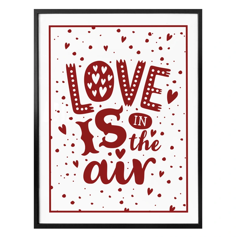Poster Love is in the air rouge 