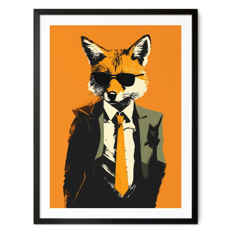 Poster Cool fox in a suit - Magnusson 