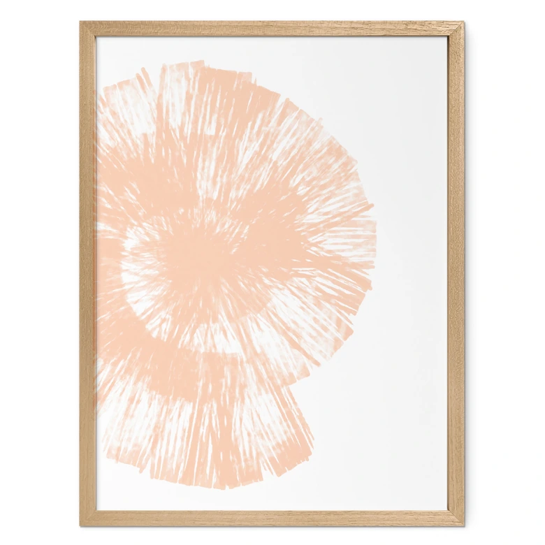 Poster Peach Fuzz - Abstrakt skal i persikofärger - Martina 
