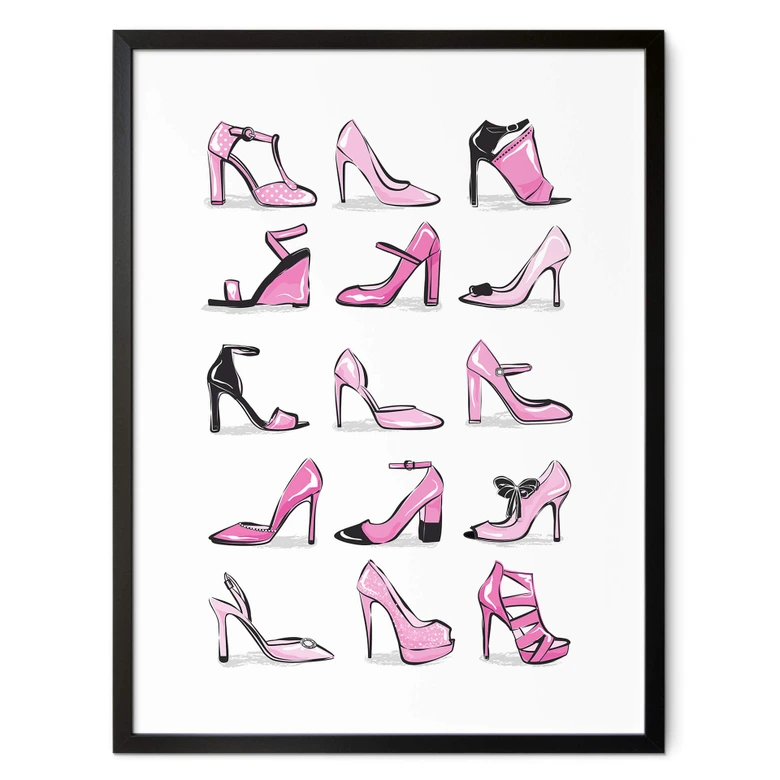 Póster Martina - Tacones de aguja rosas 
