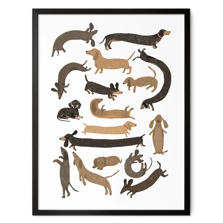Plakat Legende gravhunde - Illustration af hund - Melin 