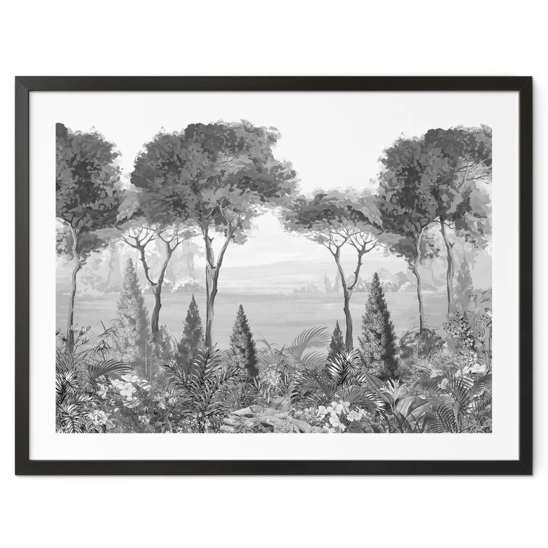 Poster Idyllische Pflanzenlandschaft - Ms Tiff 