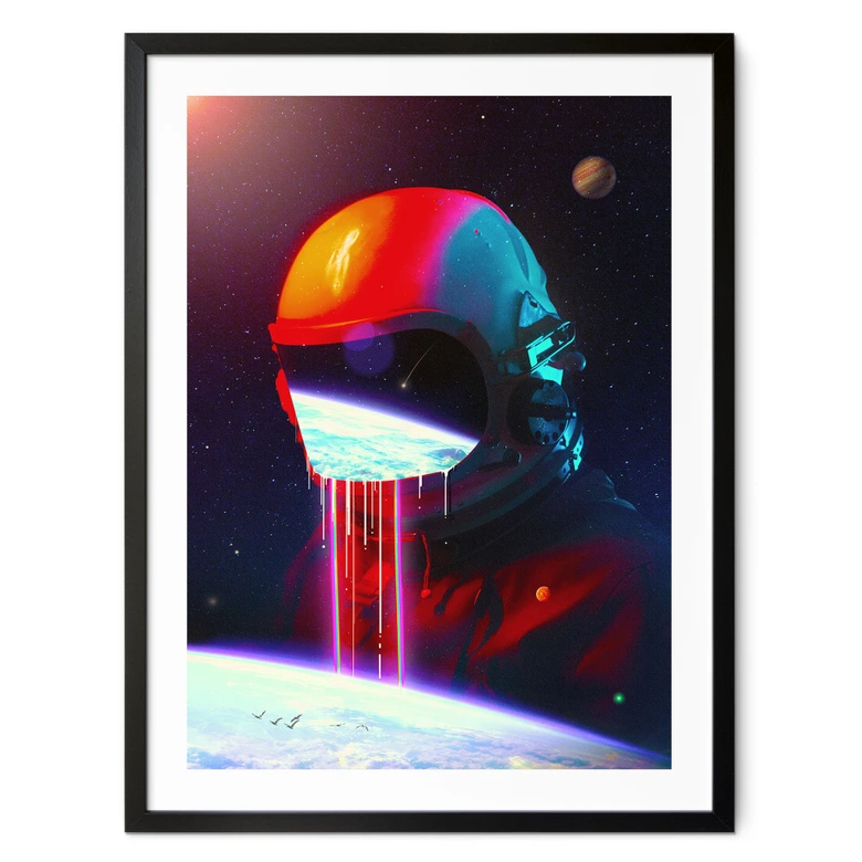 Poster astronaut med utsikt över jorden - Nicebleed 