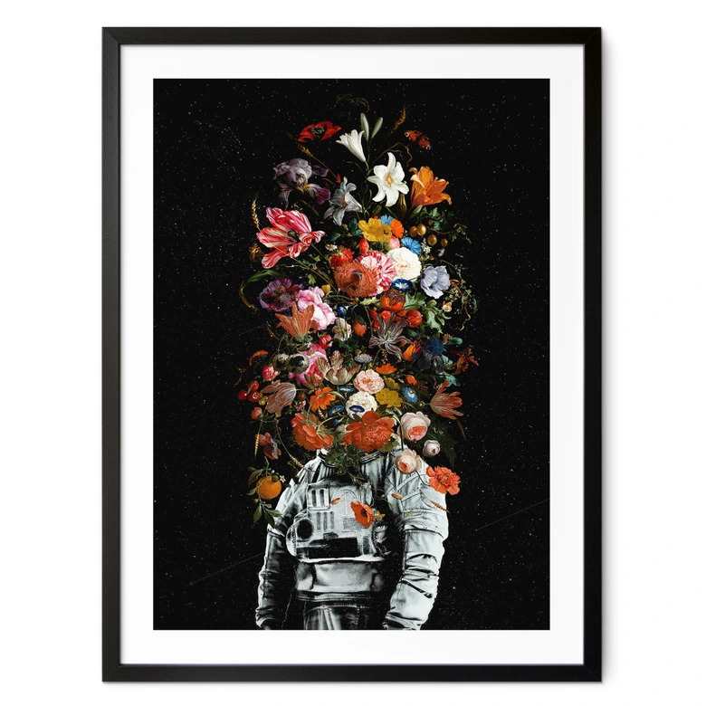 Plakat Astronaut med blomsterarrangement - Nicebleed 
