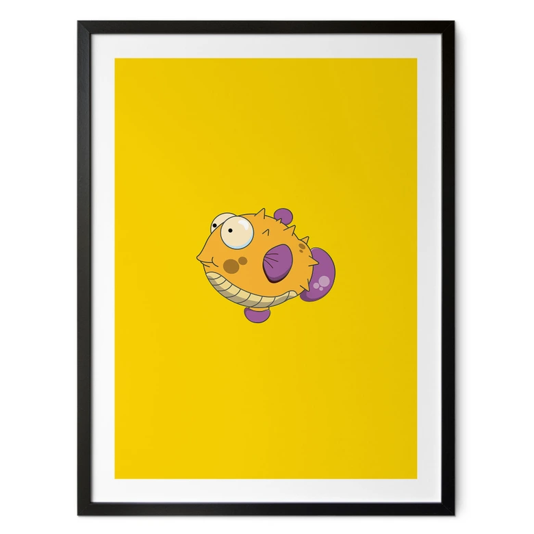 Poster Kleiner Kugelfisch im Comic-Stil - Nicholas 