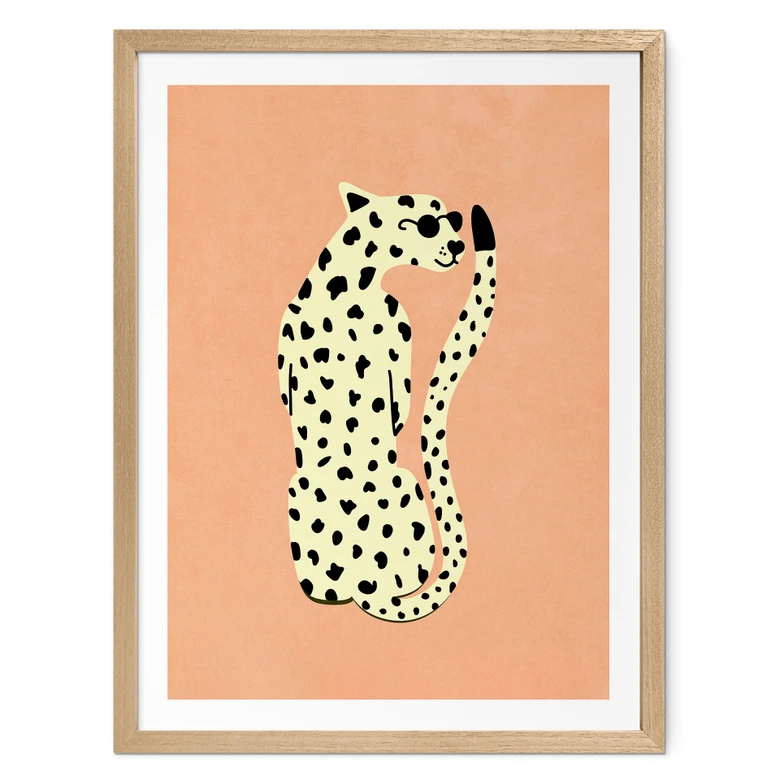 Poster Eleganter Gepard mit Sonnenbrille - Oltmanns 