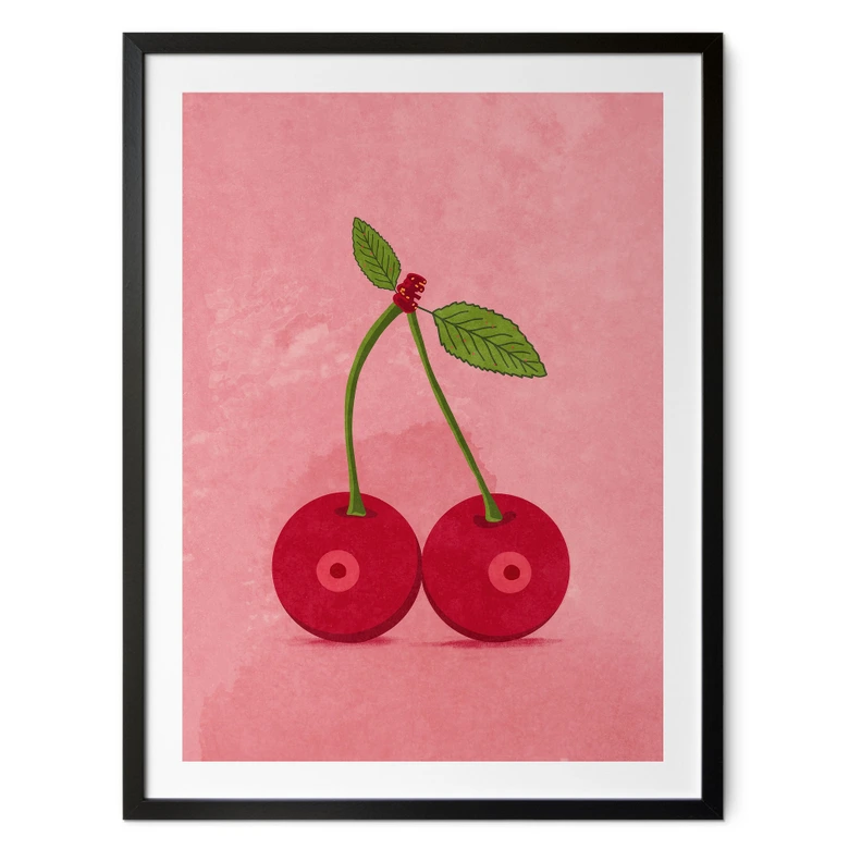 Plakat med sensuelle kirsebær - Oltmanns 