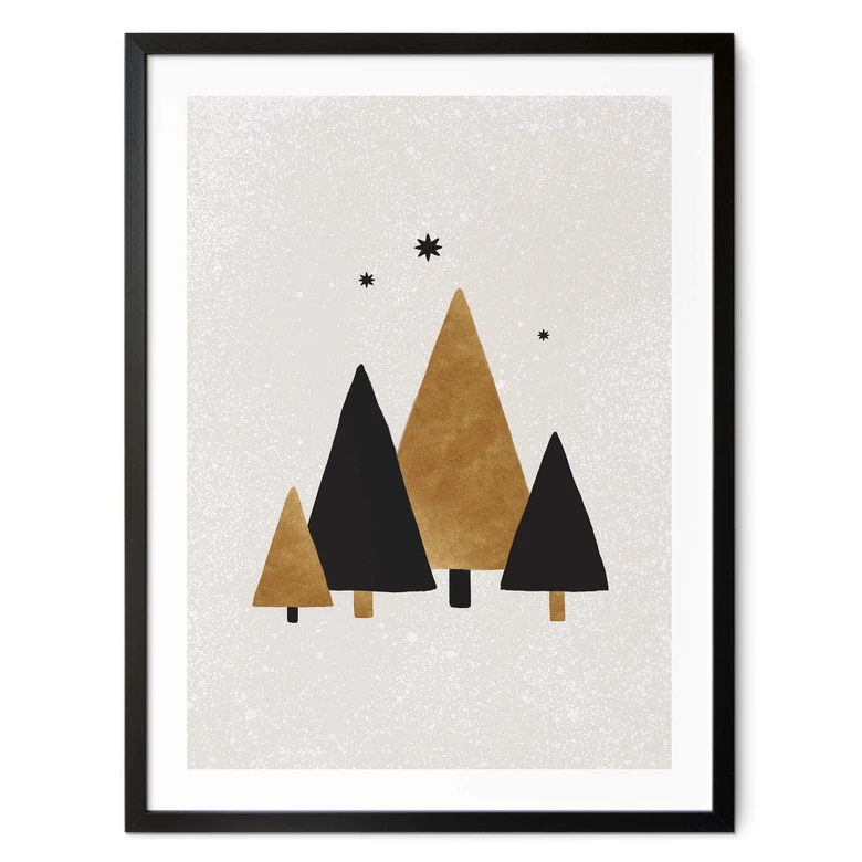 Poster Orara Studio - Kerstboom met Sterren 