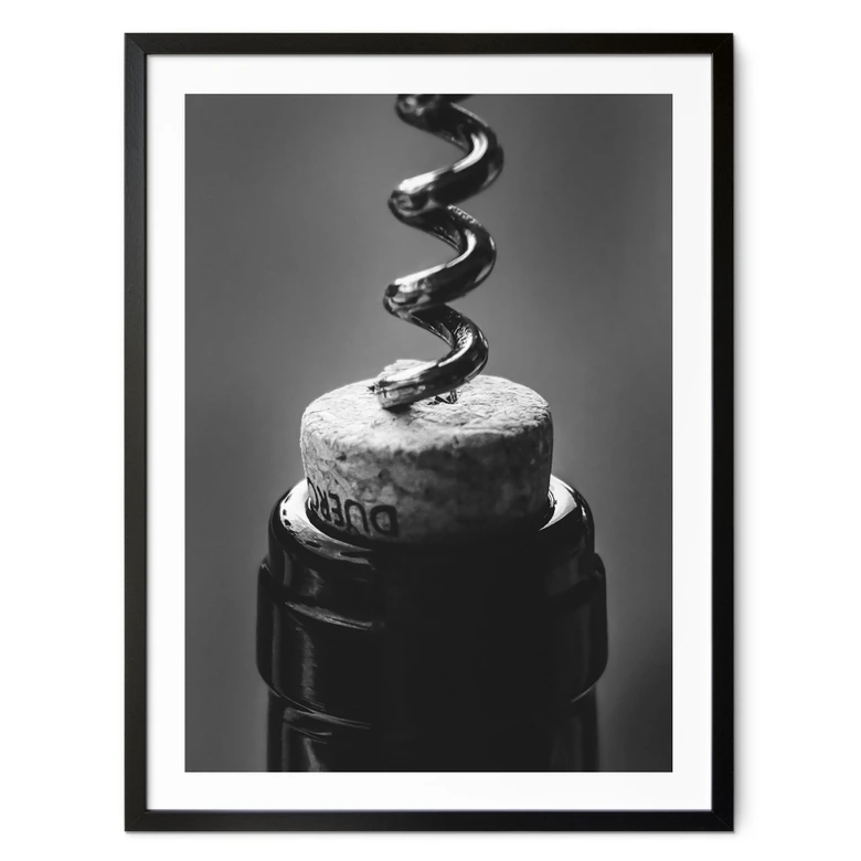 Poster Wijn met kurkentrekker - Pictufy Studio 