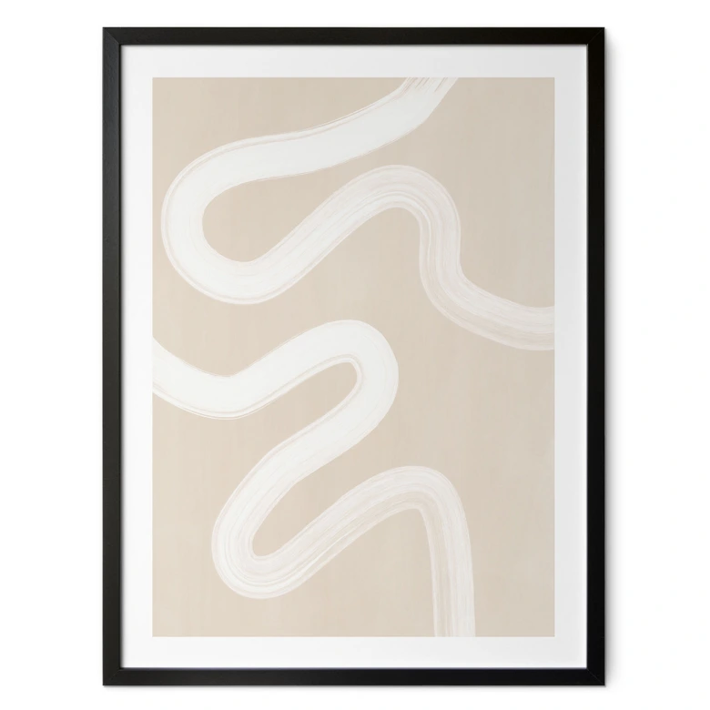 Poster One Line Art - Sanfte Strömung - Ristova 