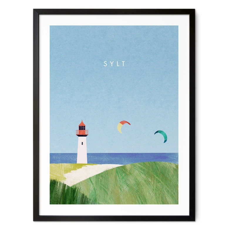 Poster Rivers - Sylt med fyr 