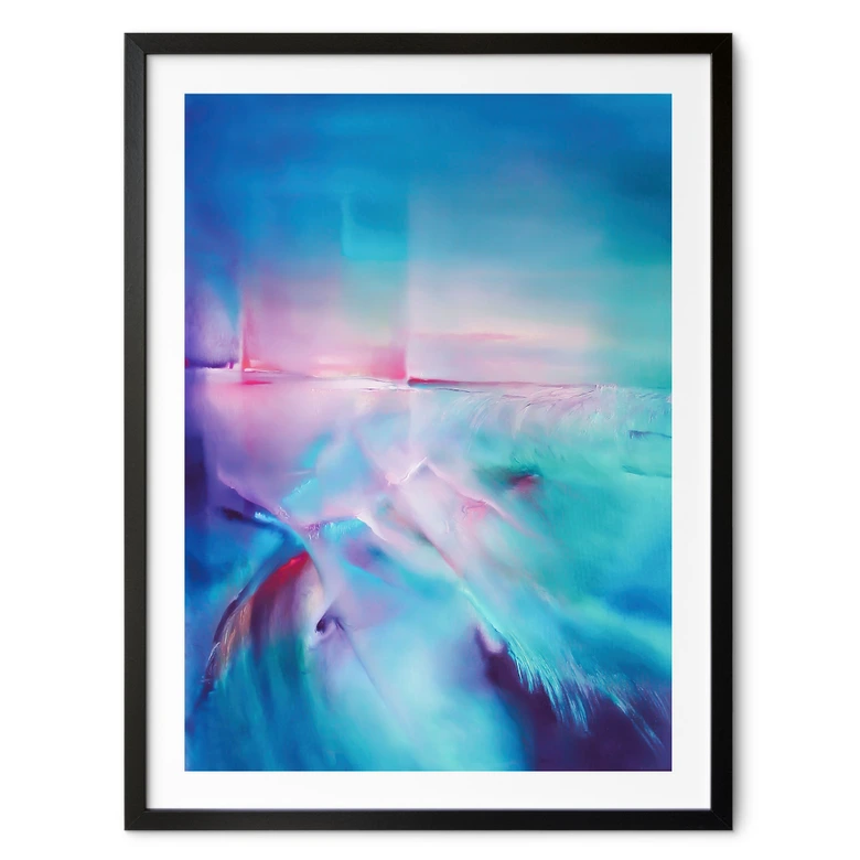 Poster aurora borealis i turkos och lila - Schmucker 