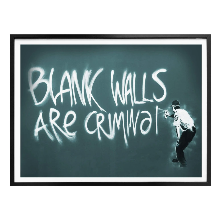 Poster Banksy - Blank walls are criminal 