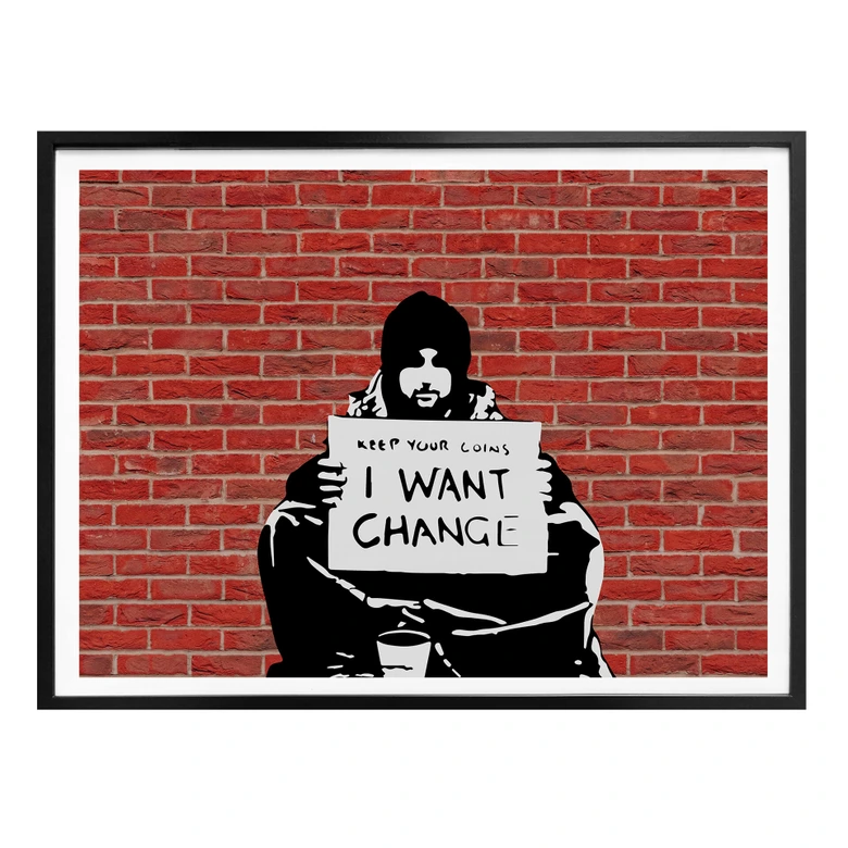 Poster Banksy - Keep Coins 