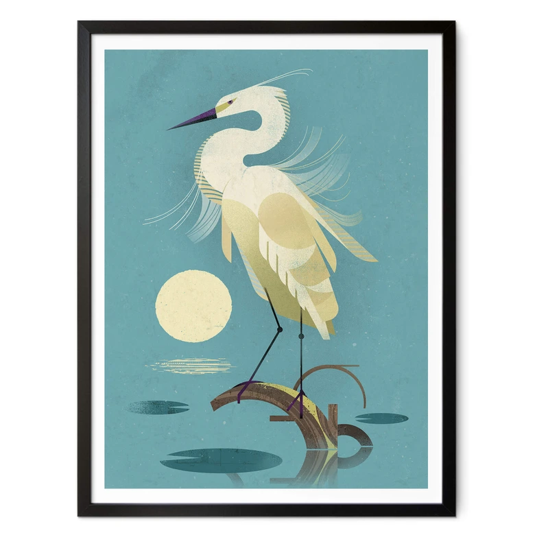Poster Braun - Reiher 