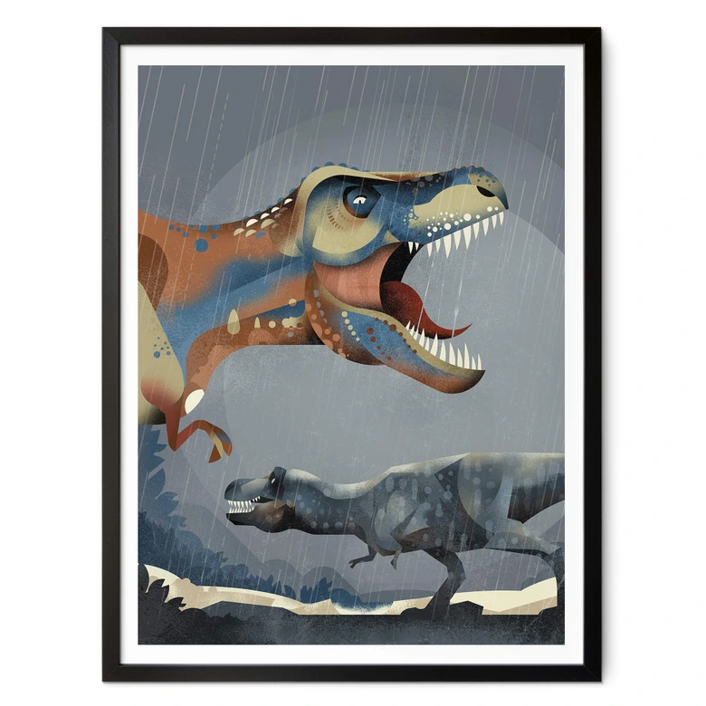Póster Marrón - T-Rex 