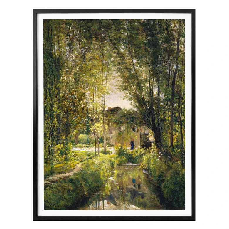Poster Daubigny - Landschaft mit Sonnenlicht 