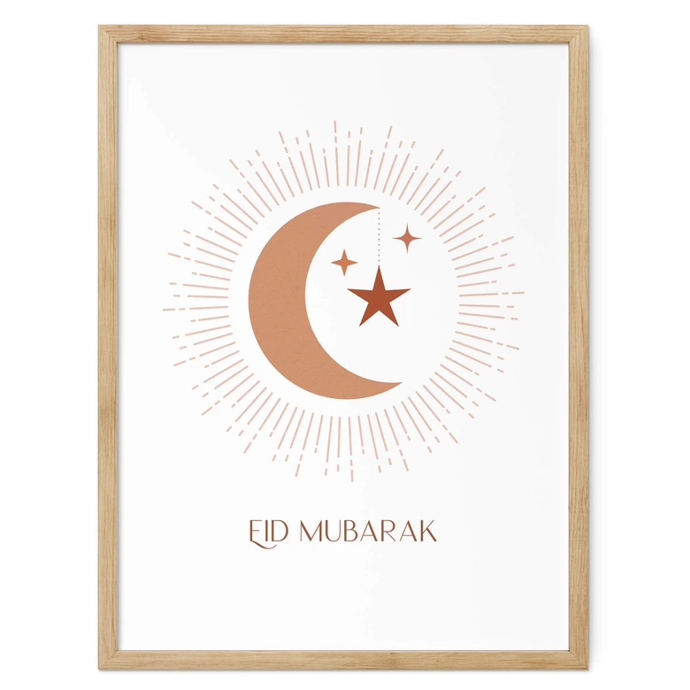 Poster Eid Mubarak Mondsichel 