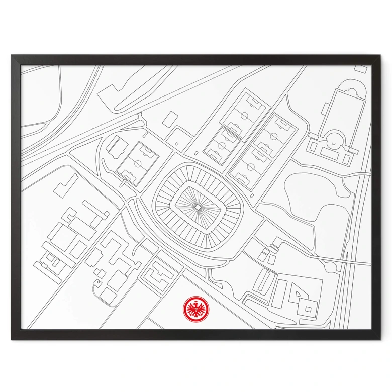 Poster Plan du stade de Francfort 