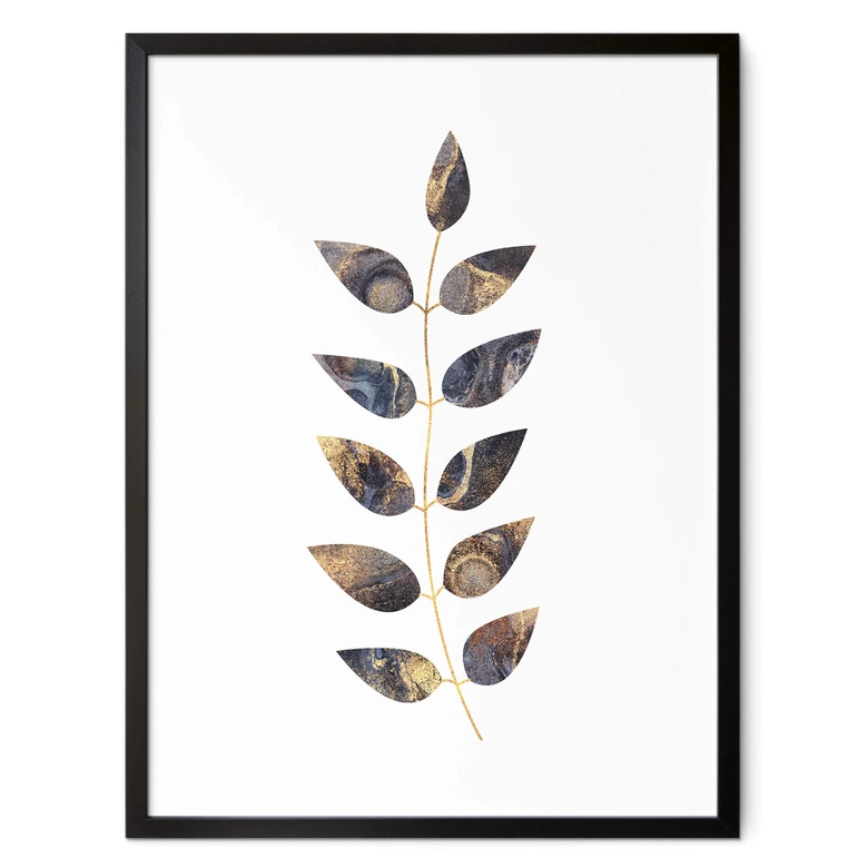 Poster Fredriksson - Feuilles marbrées 