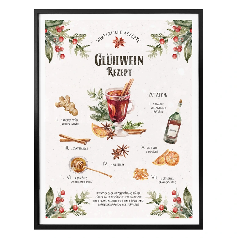 Poster Glühwein Rezept 