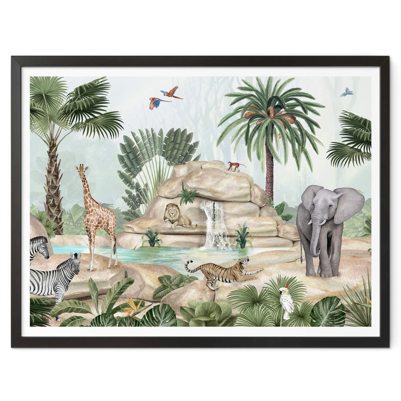 Kinderposter Kikki Belle - Dschungel Paradies 