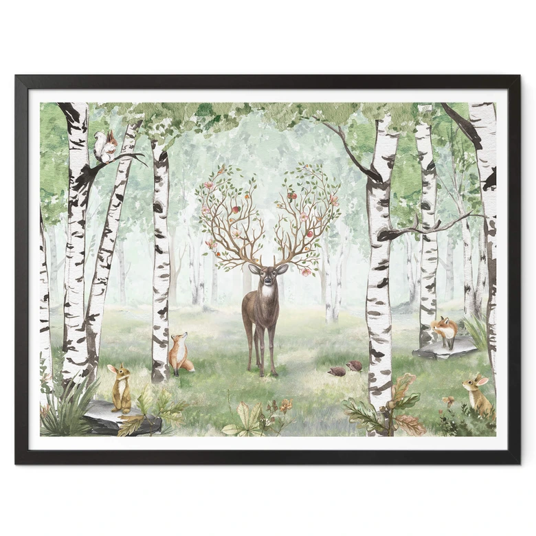 Plakat Kikki Belle - Jeleń latem 