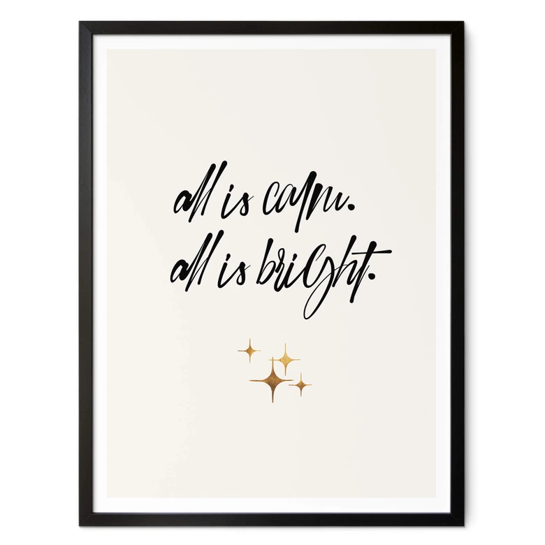 Poster Kubistika - All is calm all is bright 