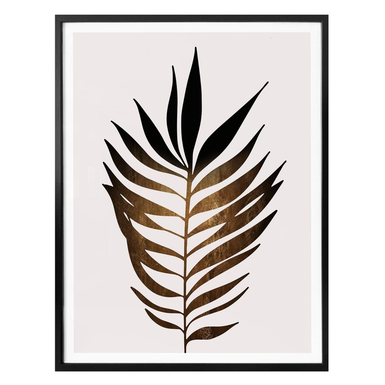 Plakat - Kubistika - Golden Leaf 