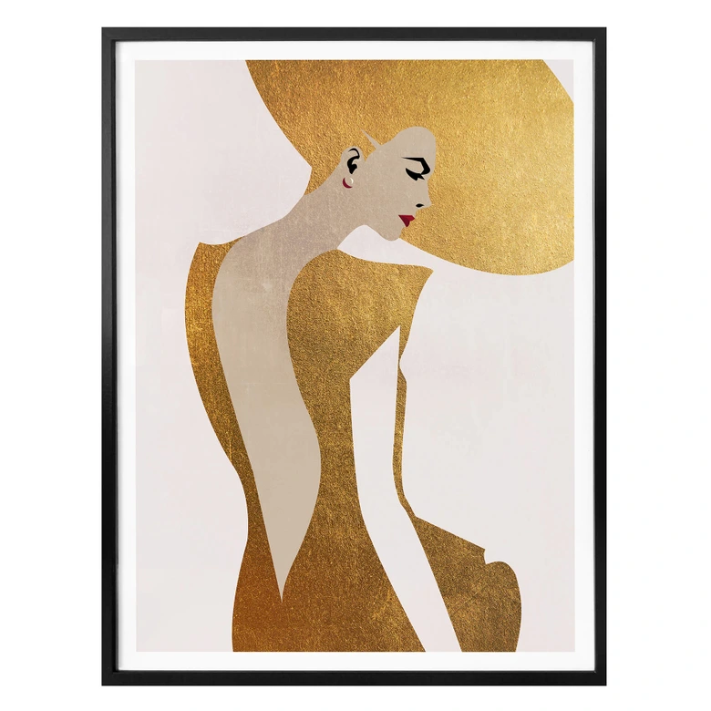 Plakat - Kubistika - Lady in Gold 