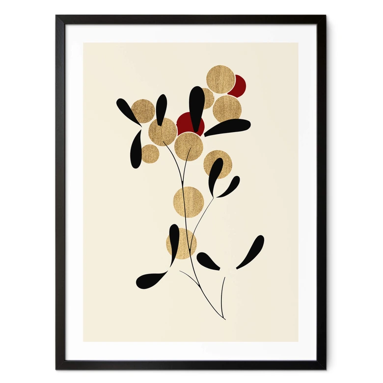 Poster Kubistika - Goldene Beeren 