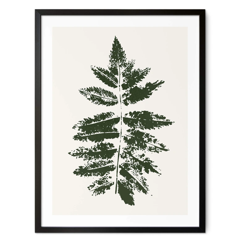 Poster Kubistika - Grön gren 