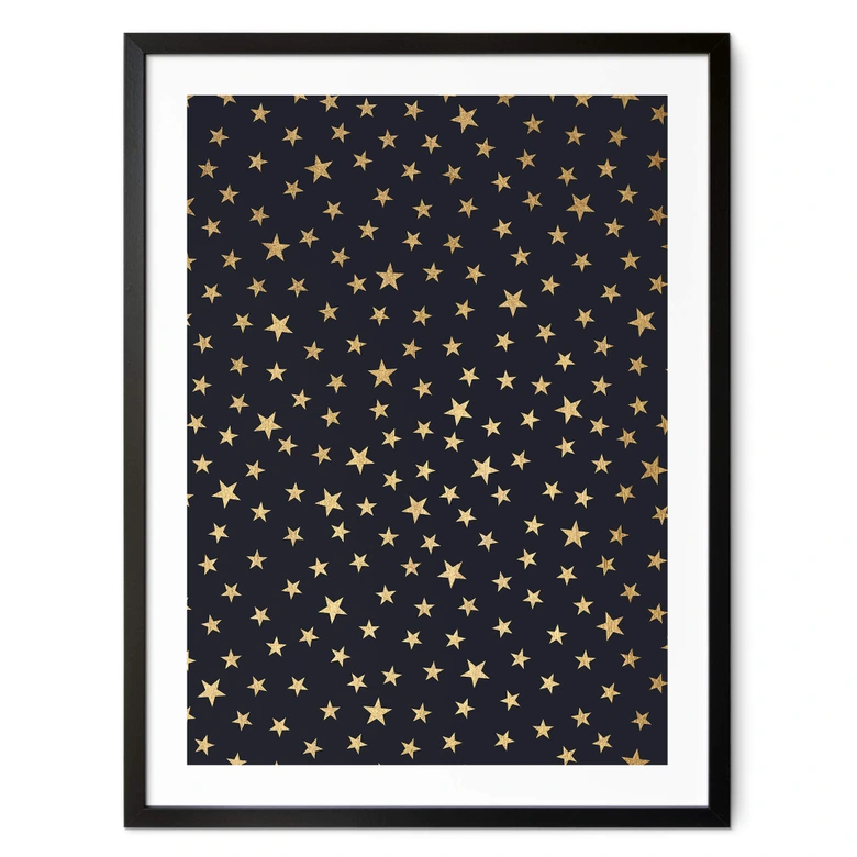 Poster Kubistika - Sternenhimmel 