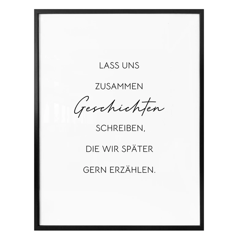 Poster Lass uns Geschichten schreiben 