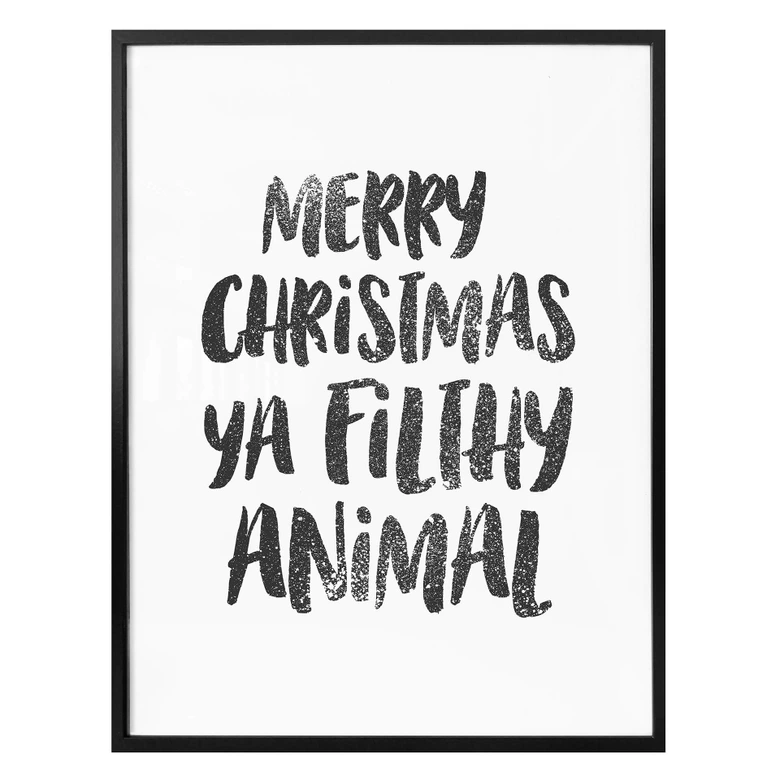 Póster Feliz Navidad animal asqueroso 