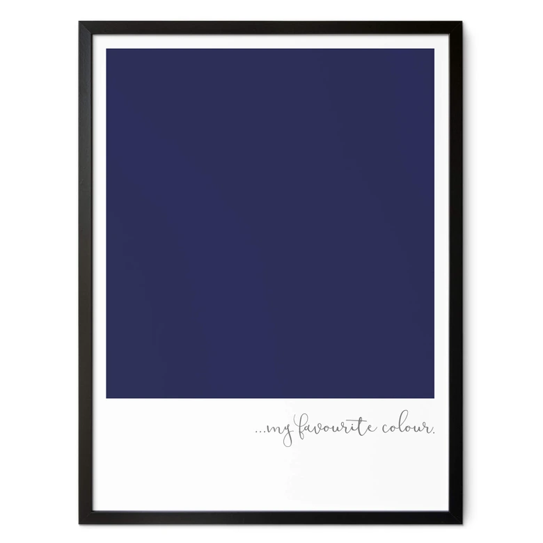 Poster My favourite colour - dark blue 