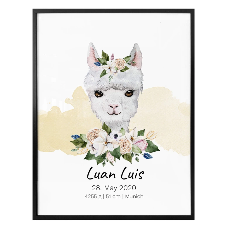 Personalisiertes Poster Lama 