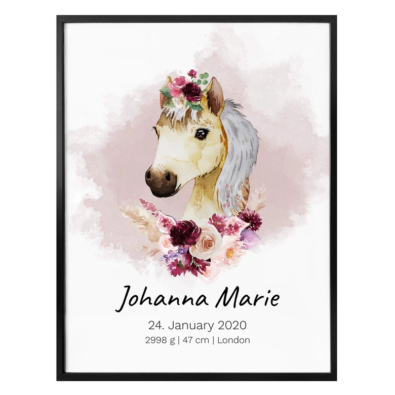 Personalisiertes Poster Pony 