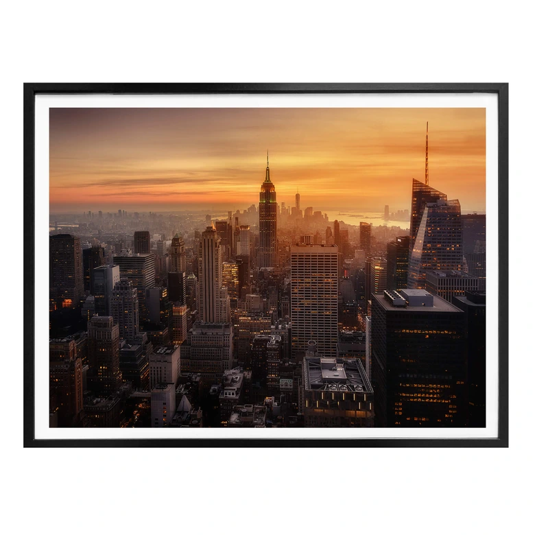 Poster Ruiz Dueso - New York au coucher du soleil 