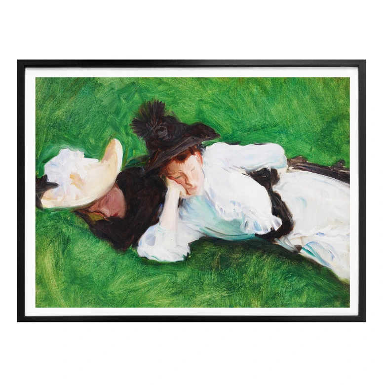 Poster Sargent - Twee meisjes op het gazon 