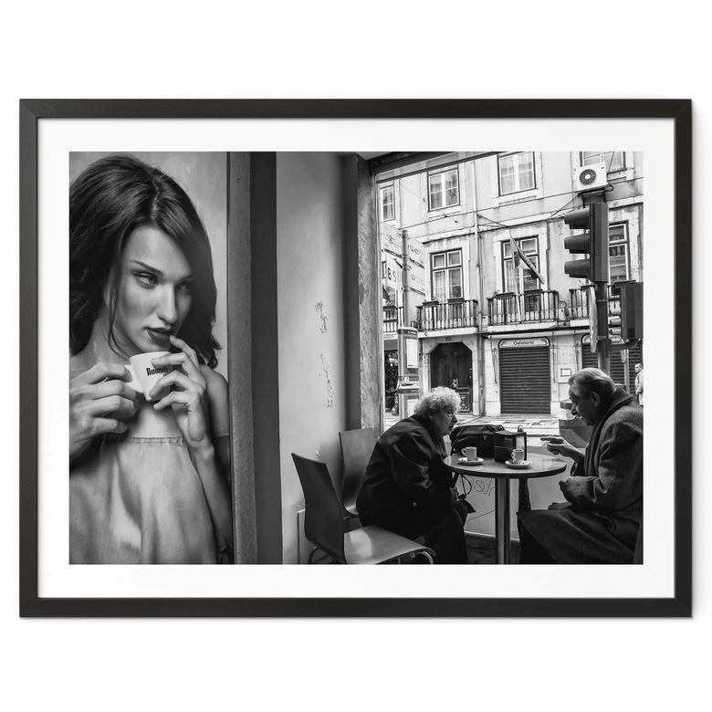 Poster Sarmento - Un tête-à-tête au café 