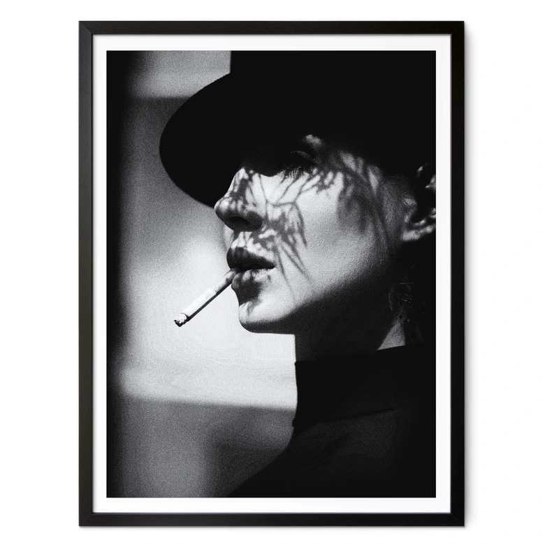 Poster Schaller - Dame in schwarz 