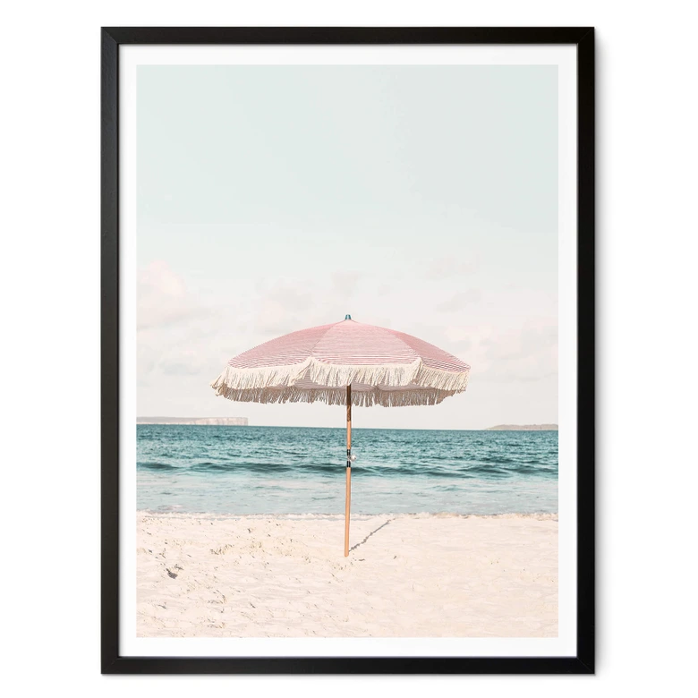 Poster Sisi & Seb - Pinker Sonnenschirm 